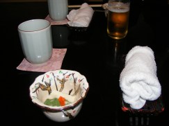 Présentation au repas japonais